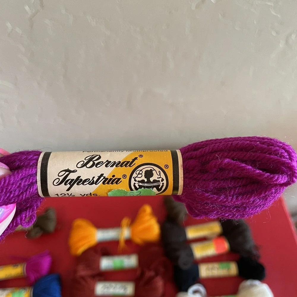16 Vintage Bernat Tapestria 100% Virgin Wool 12 1/2 Yards Each Skein Needlepoint